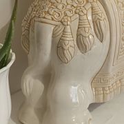 Porte plante éléphant en céramique vintage