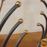 Menorah Hanoukia gold and silver plated, made in Israel by Karshi, 1970