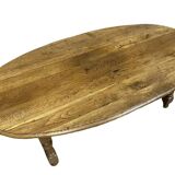 Very large Louis XIII style coffee table in solid oak circa 1900