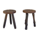 Pair of vintage low stools