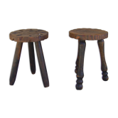 Pair of vintage low stools