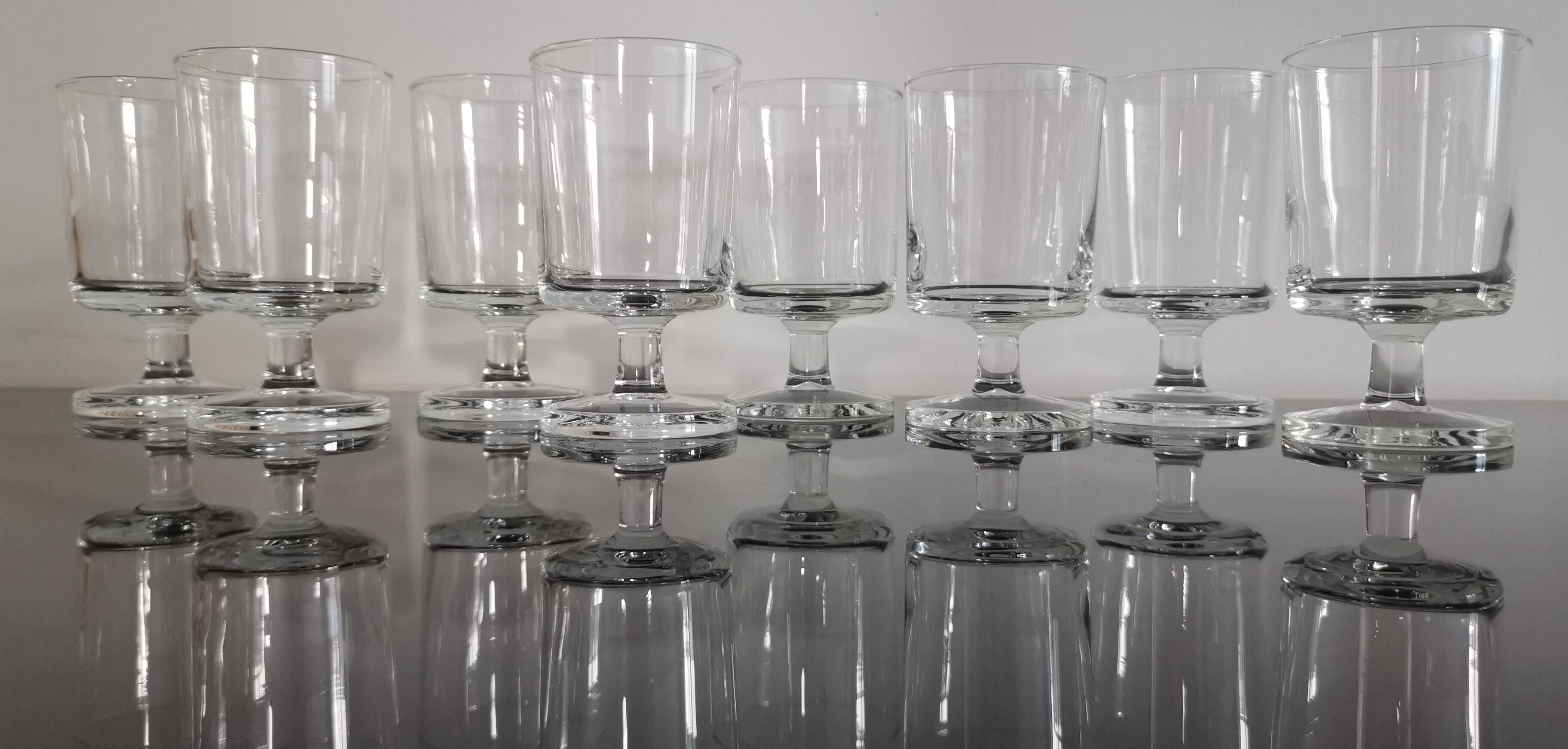 Set of 8 glasses of white wine Cavalier Luminarc transparent vintage