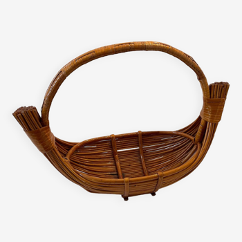 Large rattan/wicker fruit bowl, 1950 design