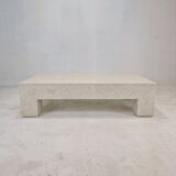 Fossil stone coffee table, 1980s