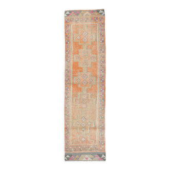 Vintage herki runner rug 310x84cm