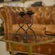 Pair of wrought iron candlesticks by Charles Piguet 1940s