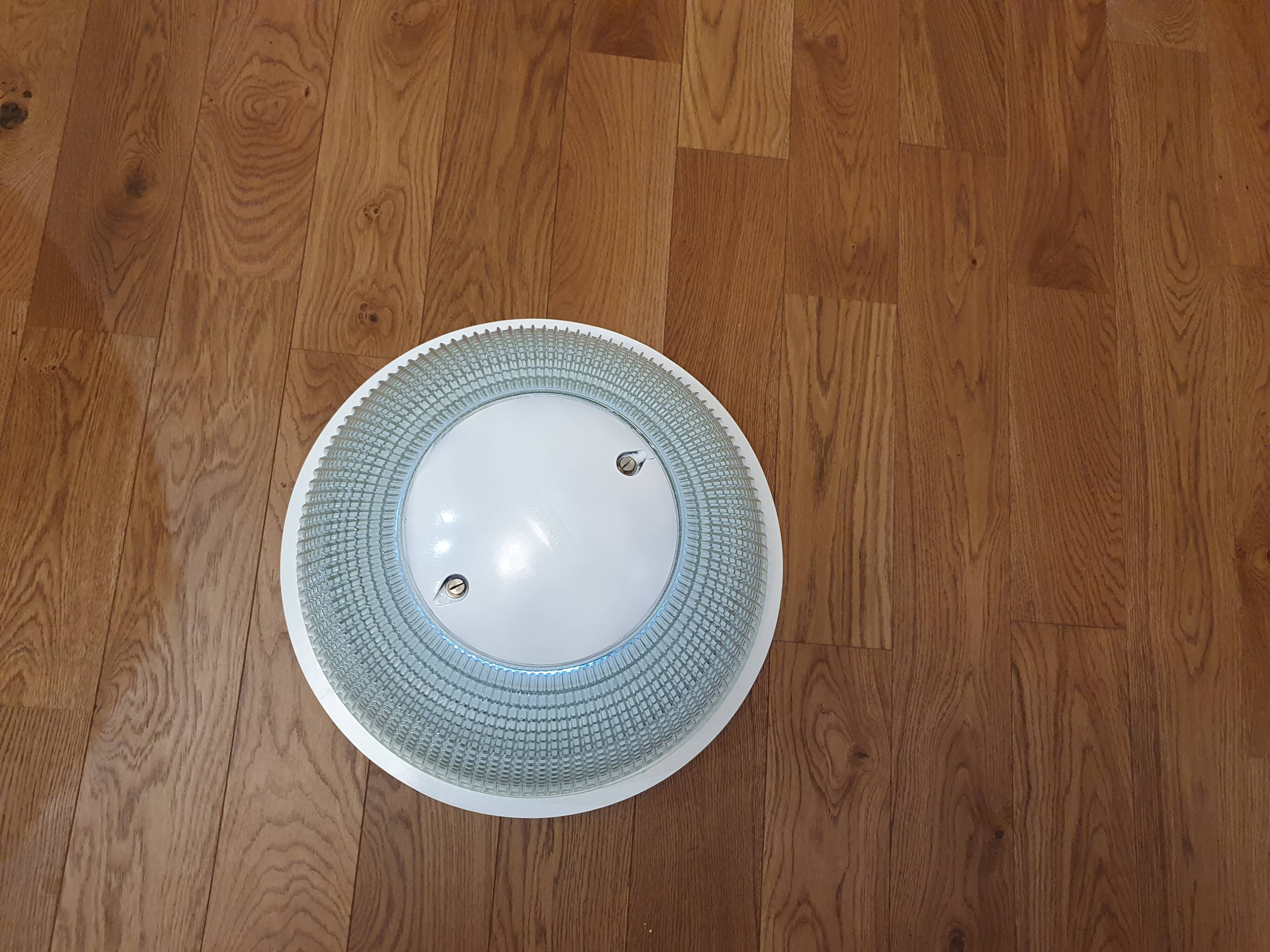 White holophane wall light