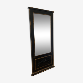Miroir noir et doré - 140x63cm