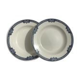 2 flat plates iron earth salins navy blue jumièges
