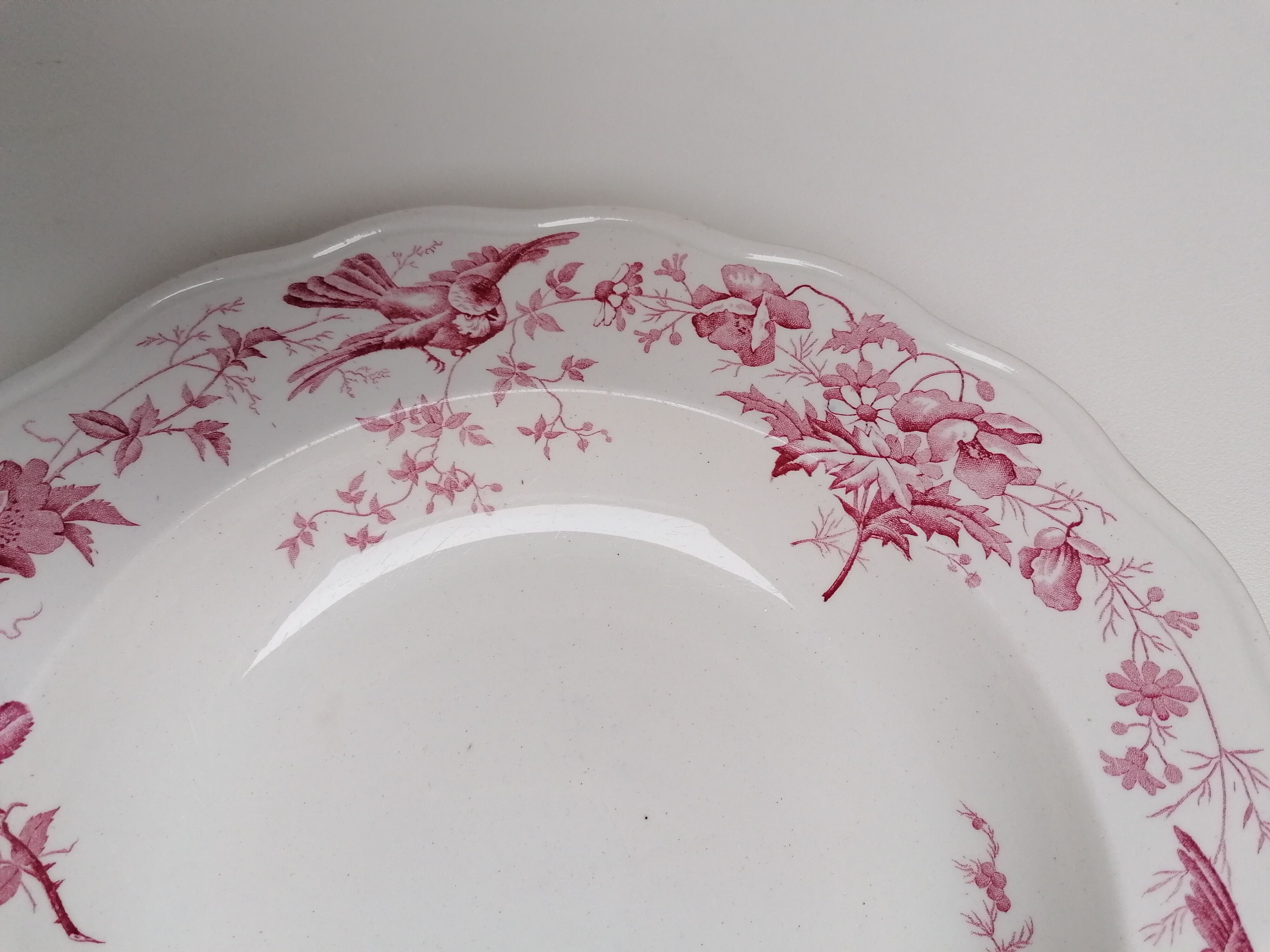 6 hollow plates English earthenware Cauldon England from the great depot E. Bourgeois