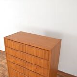 Commode à tiroirs en teck, Danemark, 1960