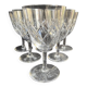 6 verres à eau - cristal taillé – cristalleries royales de champagne