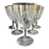 6 verres à eau - cristal taillé – cristalleries royales de champagne
