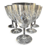 6 verres à eau - cristal taillé – cristalleries royales de champagne