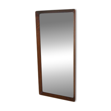 Scandinavian walnut mirror, Sweden 1960, 80 x 38cm