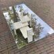 Coffee table by Willy Ballez in travertine
