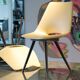 Paire de chaises jaune édition Thonet 1950