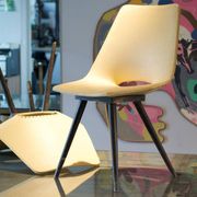 Pair of yellow “Tonneau” chairs Pierre Guariche edition Thonet 1950