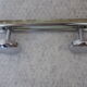 Chrome metal coat rack 2 coat hooks