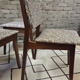Set of 4 vintage Scandinavian teak chairs from the 1960s.