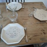 Set of 7 flat plates dessert starter signed from Tiffany Italy