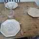 Set of 7 flat plates dessert starter signed from Tiffany Italy