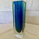 Small Geometric Sommerso Vase by Flavio Poli Edited by Mandruzatto