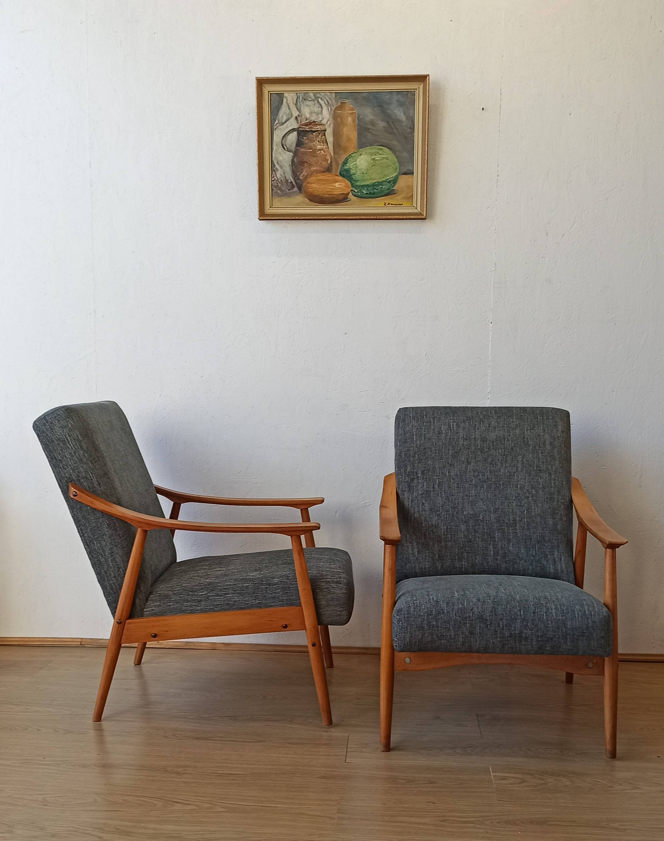 Pair of Mid-Century Armchairs 70s.
