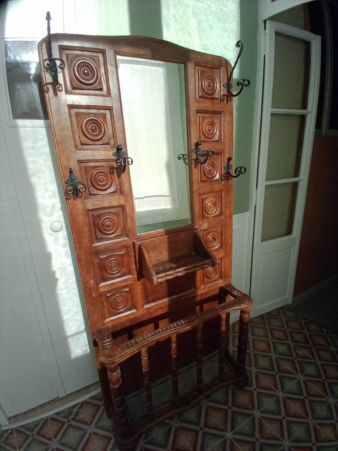 Wooden entrance locker