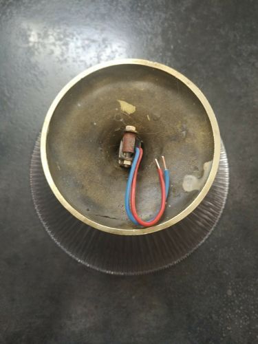 Ceiling lamp/wall lamp/suspension bronze/glass art deco glass signed HOLOPHANE PATENT