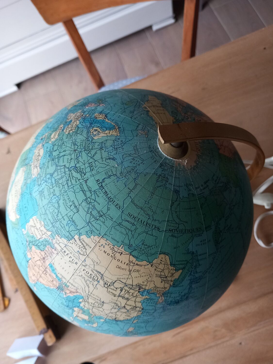 Vintage illuminated globe
