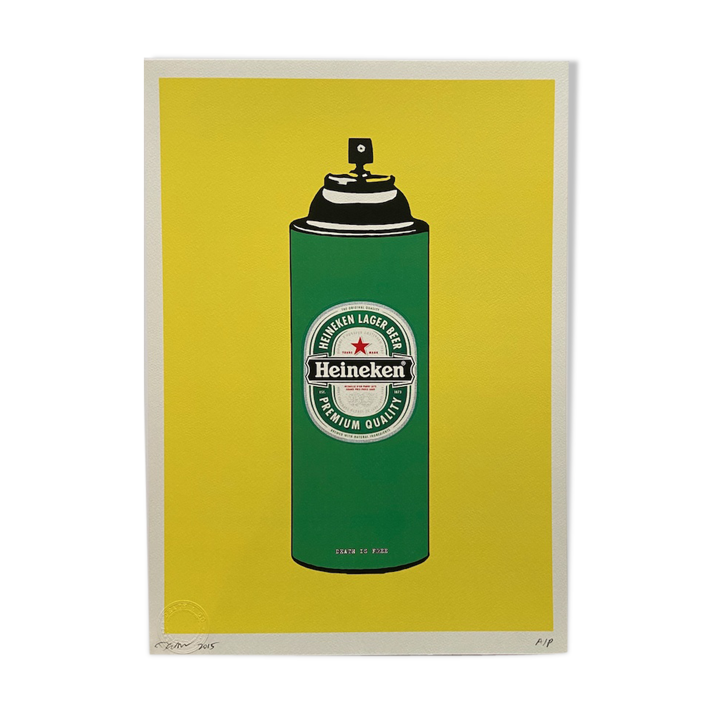 Sérigraphie "Heineken Spray" Death NYC - 2015