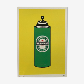 Sérigraphie "Heineken Spray" Death NYC - 2015