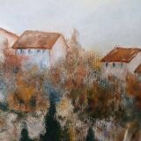 Oil on canvas Marino Scardigli (Pistoia, 1921-Pescia, 2005) - Tuscan landscape