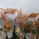 Oil on canvas Marino Scardigli (Pistoia, 1921-Pescia, 2005) - Tuscan landscape