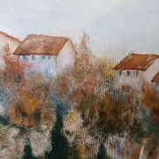 Oil on canvas Marino Scardigli (Pistoia, 1921-Pescia, 2005) - Tuscan landscape