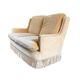 Vintage beige two-seater sofa with fringes