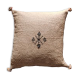 Moroccan beige cotton cushion