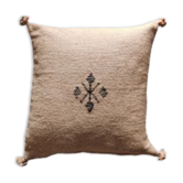 Coussin marocain beige en coton