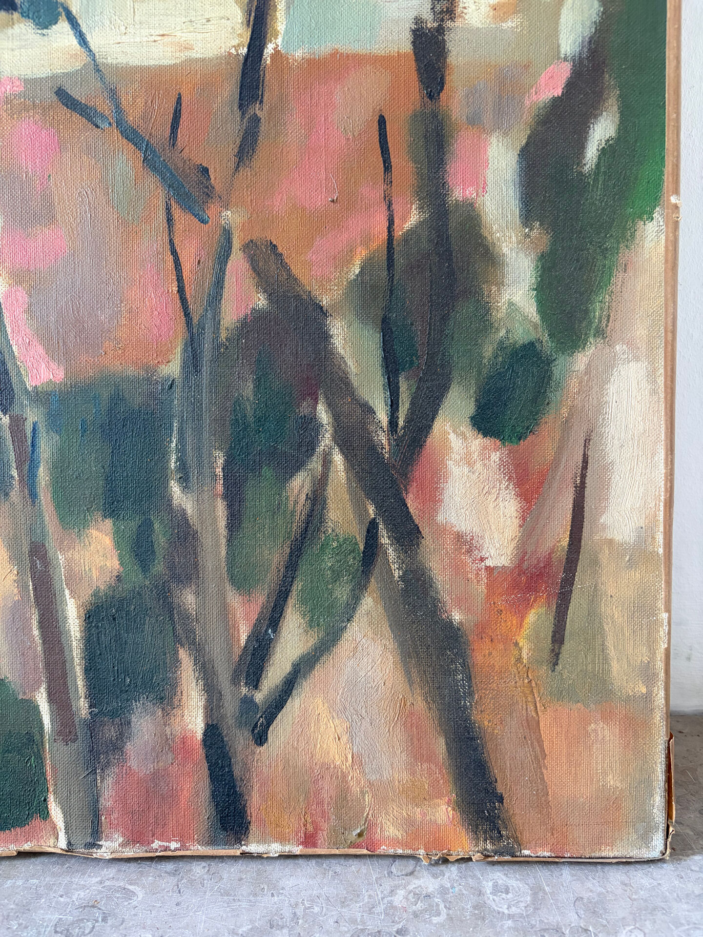 Paysage du sud ouest, huile sur toile
