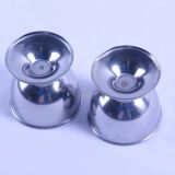 2 antique stainless steel egg cups