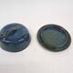 Blue ceramic butter dish, France 1960's