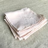 Pink embroidered napkins