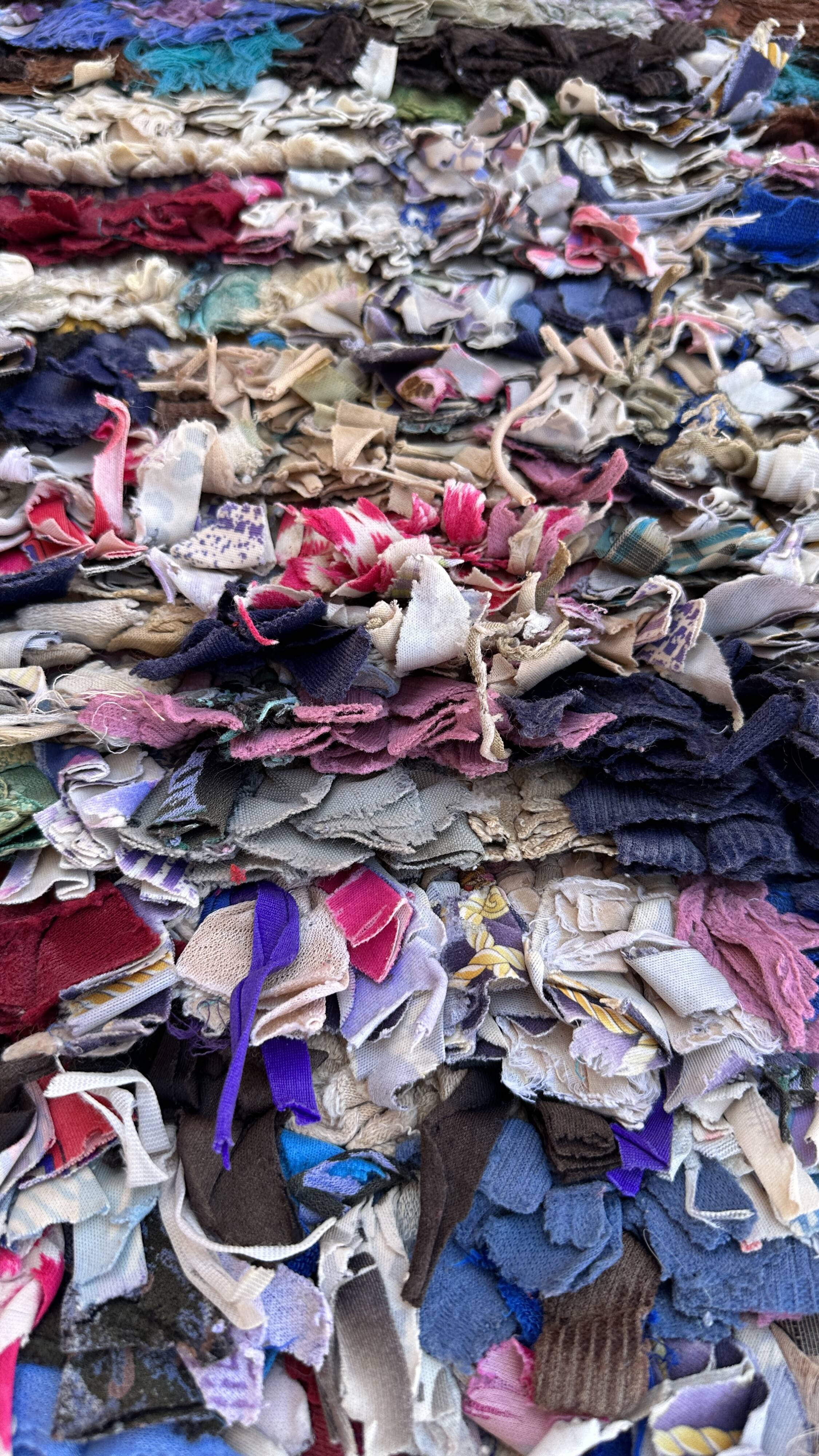 Colorful Boucherouite Moroccan rug - 89 x 162 cm