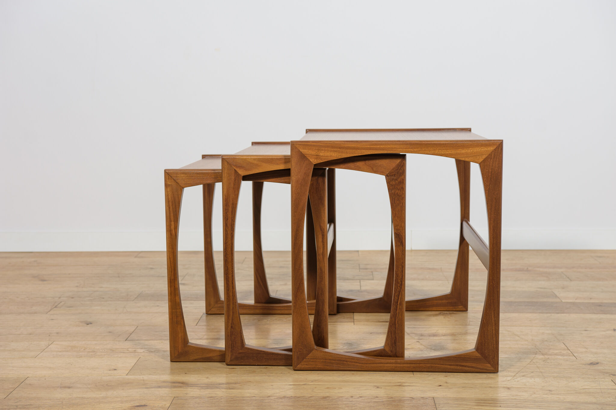 Mid-century teak nesting tables by R. Benett for G-Plan, United Kingdom, 1970s, set of 3