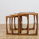 Mid-century teak nesting tables by R. Benett for G-Plan, United Kingdom, 1970s, set of 3