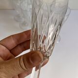 Champagne flutes, cut glass