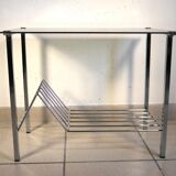 Glass and chrome coffee table 1970