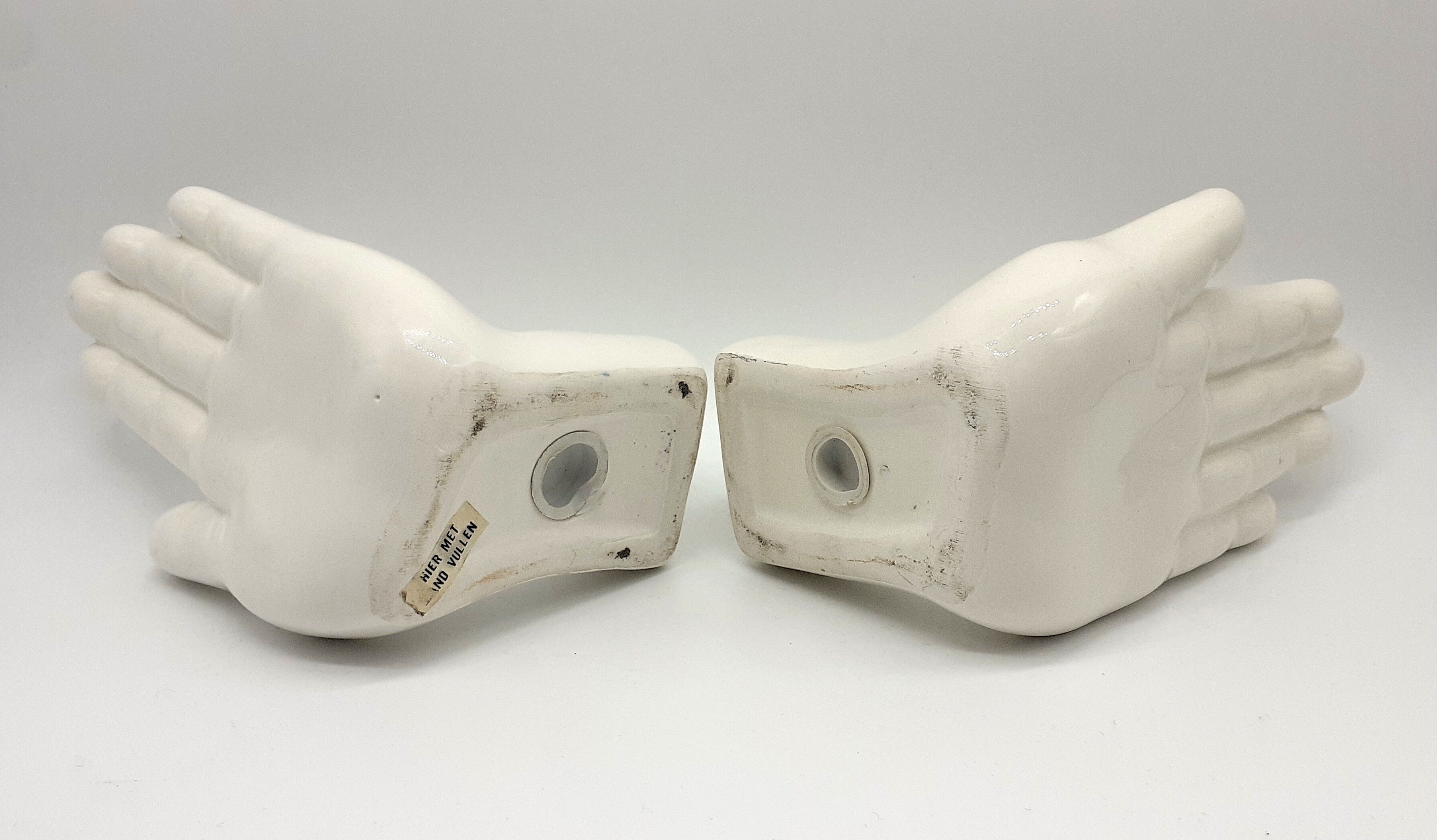 White ceramic bookends, 1980