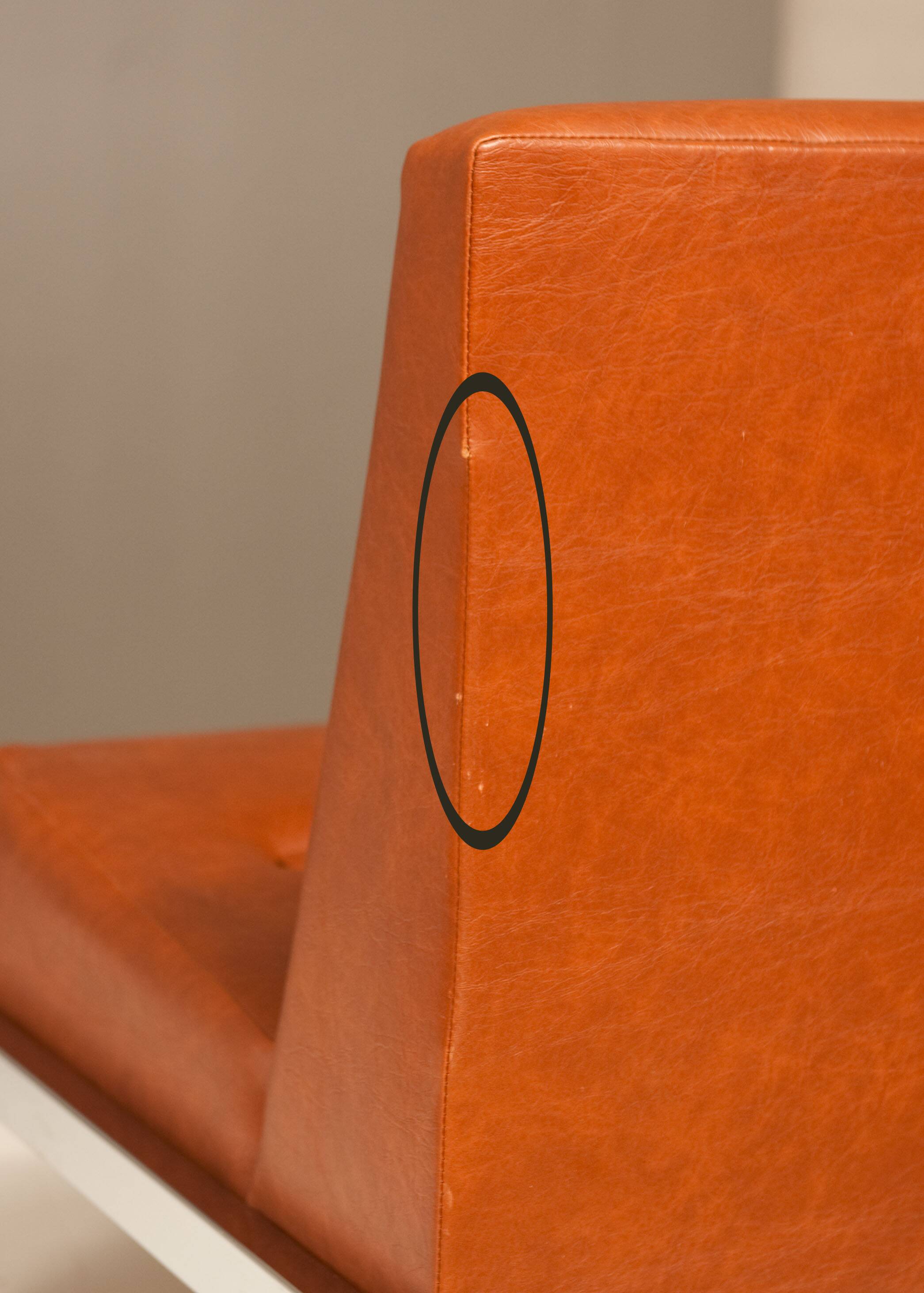 Pair of armchairs in leatherette and chrome from the 70s